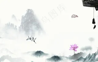 古风水墨诗歌图片