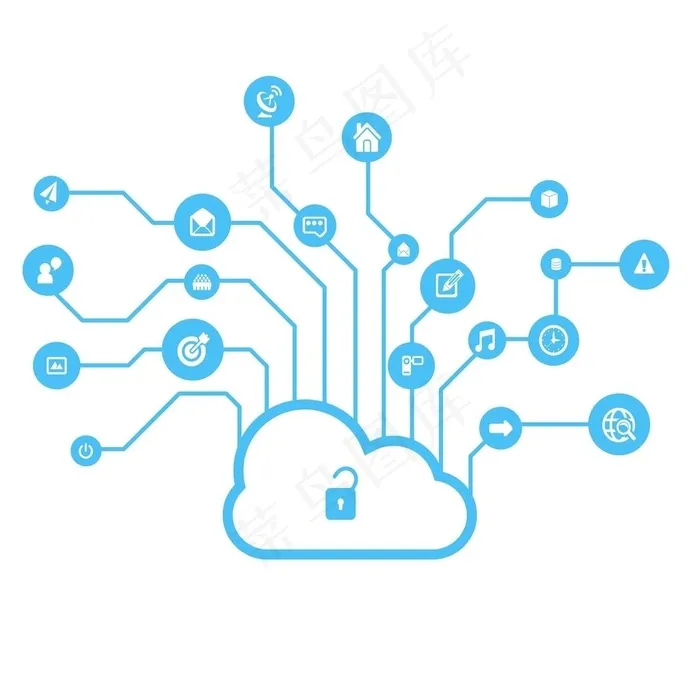 科技云服务图片ai矢量模版下载