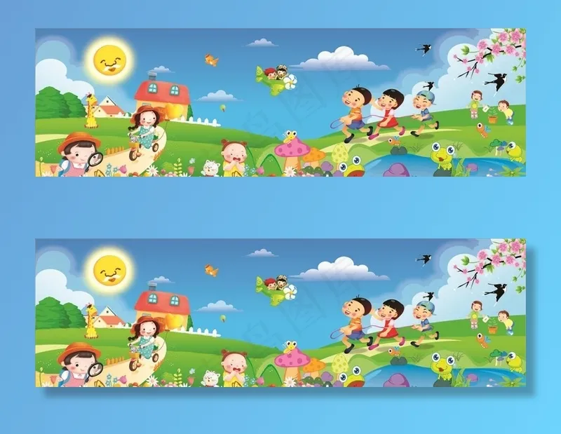 幼儿园 卡通墙画 卡通图片