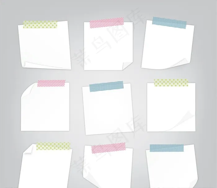 便签图片ai矢量模版下载
