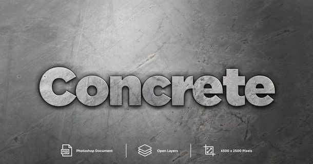 字体样式 混凝土效果图片