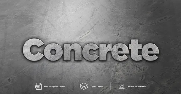字体样式 混凝土效果图片