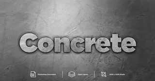 字体样式 混凝土效果图片