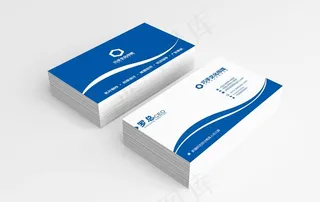 蓝色名片 高档名片图片