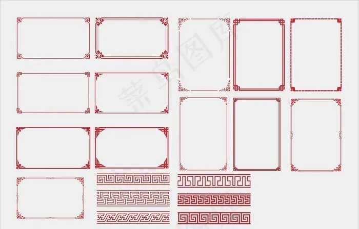 中式边框图片cdr矢量模版下载