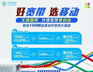 中国移动宽带展板图片