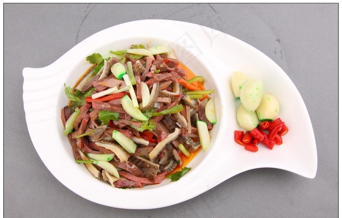 腊八蒜拌羊杂图片