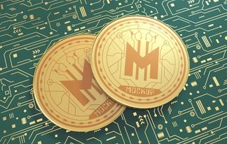 钱币logo展示样机图片