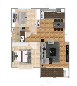 室内布局效果图图片