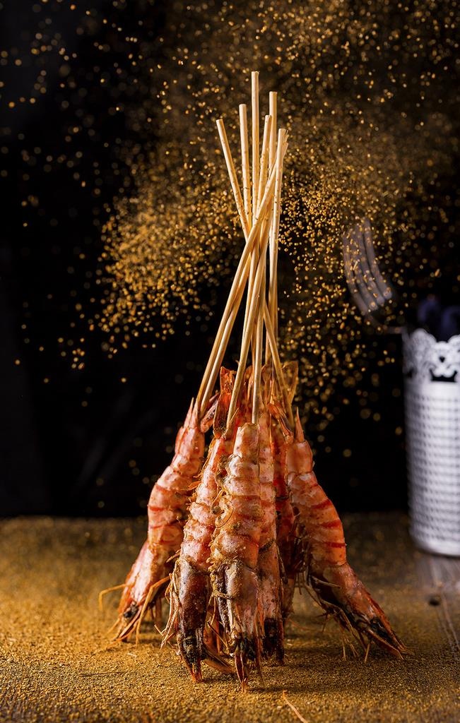 美味的烤虾图片