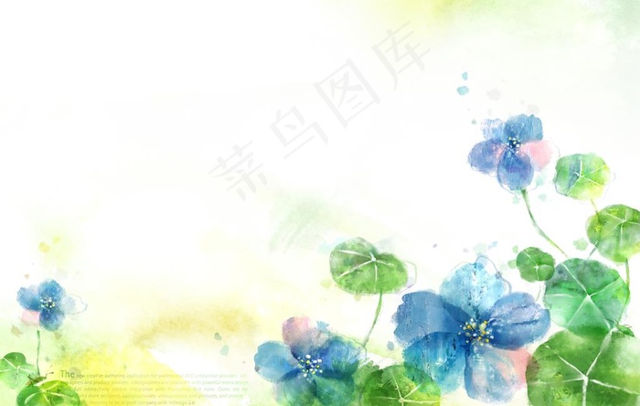 手绘花卉图片(5200X3458(DPI:300))psd模版下载