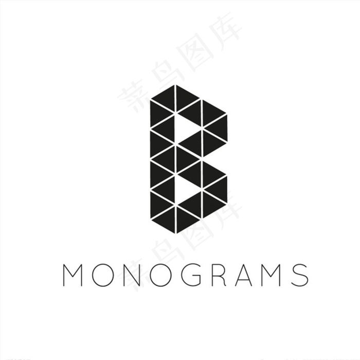 B字母LOGO图片eps,ai矢量模版下载