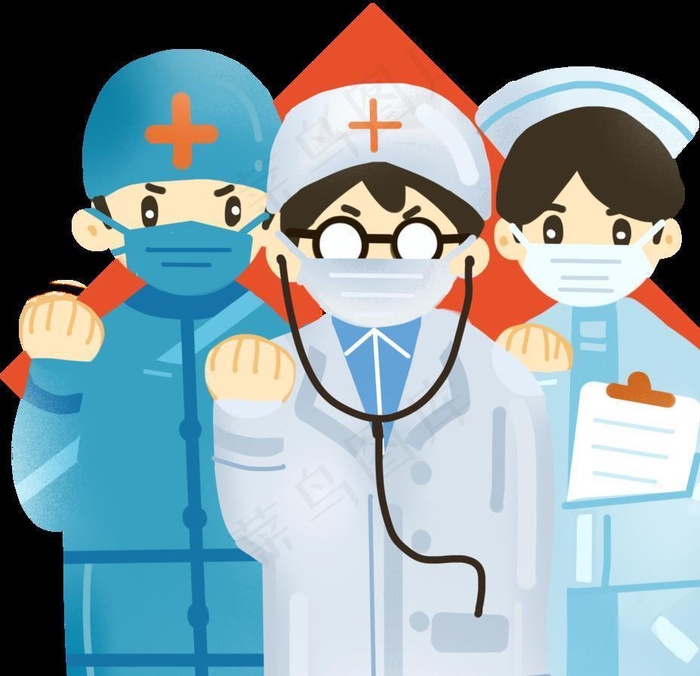 防疫医生图片psd模版下载