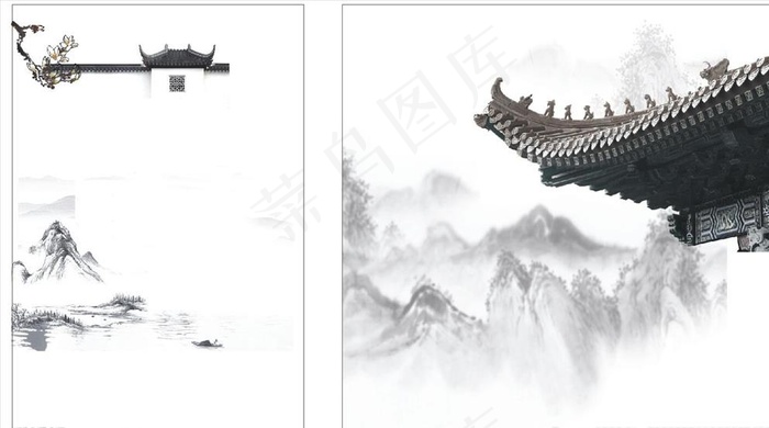 古风图片cdr矢量模版下载
