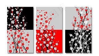 梅花移门贴图片