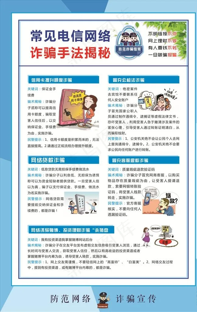 网络诈骗图片cdr矢量模版下载