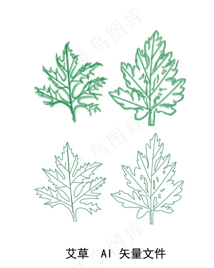 艾草矢量图片
