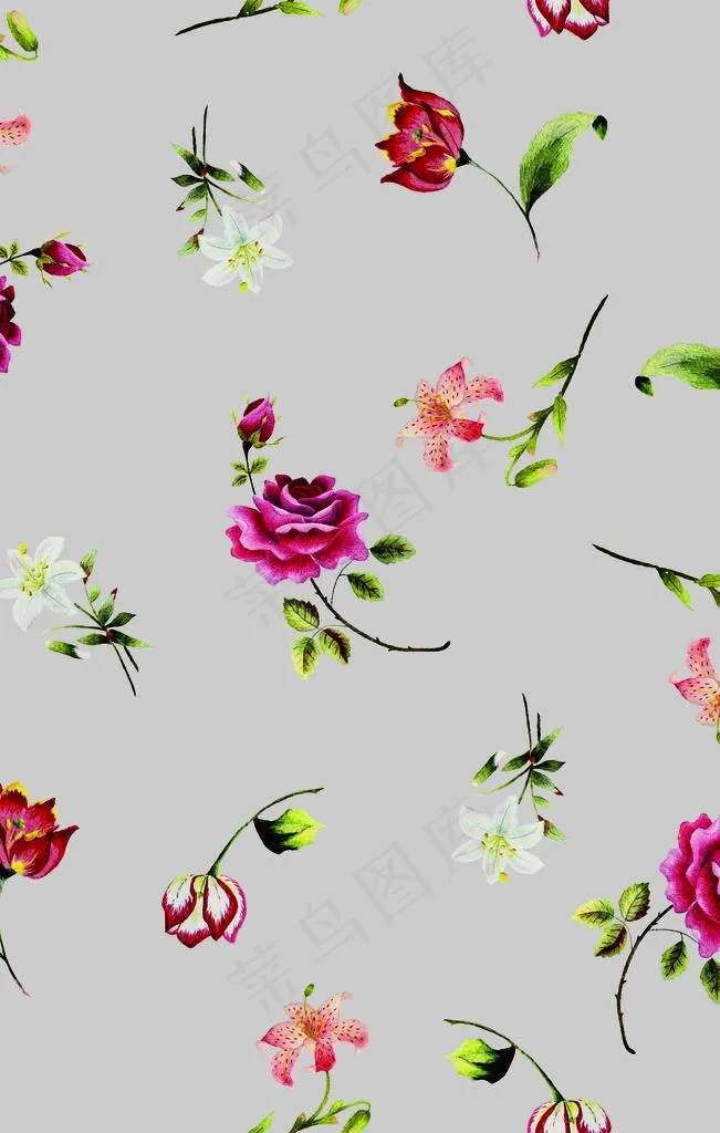 小碎花 手绘花图片