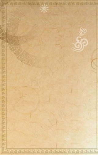 复古牛皮纸古风中国风花纹背景图片