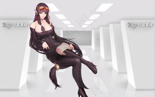 分层免抠图动漫美女CG插画素材图片