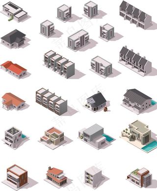 卡通城市建筑图片