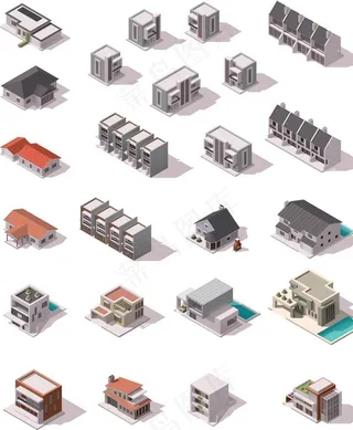 卡通城市建筑图片