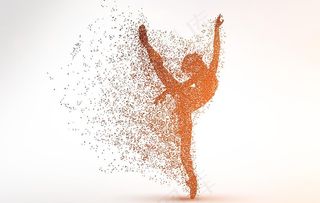 金色粒子人物图片