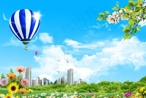 蓝天白云草地图片 蓝天白云草地图片