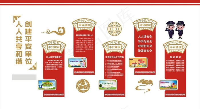 平安创建图片cdr矢量模版下载