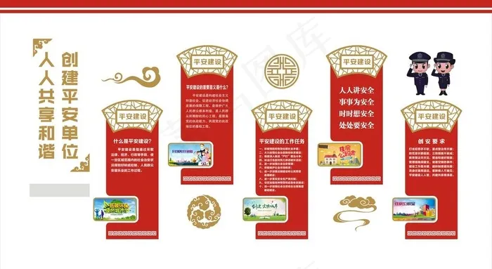 平安创建图片cdr矢量模版下载