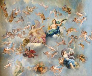 天使 欧洲装饰画 天顶画 希腊图片