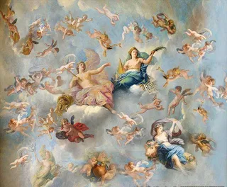 天使 欧洲装饰画 天顶画 希腊图片