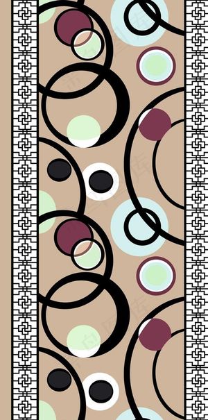 几何矩形花边圆圈彩色图案图片