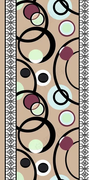 几何矩形花边圆圈彩色图案图片