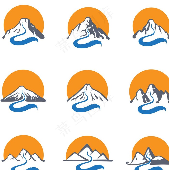 山峰LOGO图片eps,ai矢量模版下载
