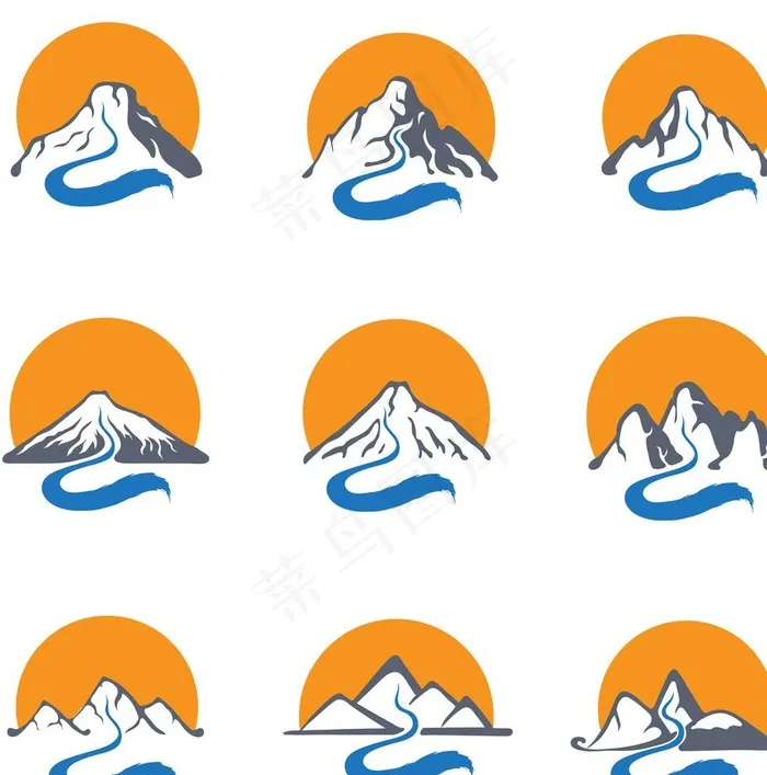 山峰LOGO图片eps,ai矢量模版下载