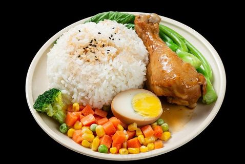 鸡腿饭图片
