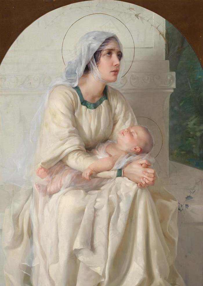 圣母与圣婴图片