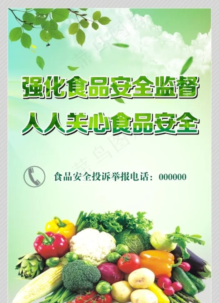 食品安全监督海报展板标语图片cdr矢量模版下载