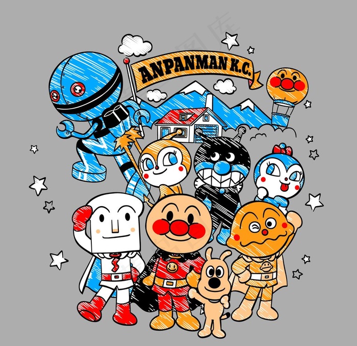 面包超人图片eps,ai矢量模版下载