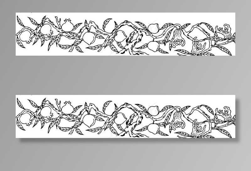 石榴 石榴花 石榴白描图片ai矢量模版下载