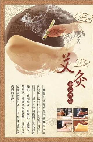 美容艾灸海报 艾灸图片