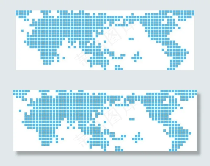 矢量科技方块世界地图图片cdr矢量模版下载