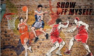 复古怀旧篮球馆背景墙图片