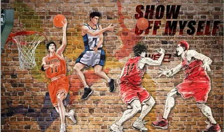 复古怀旧篮球馆背景墙图片