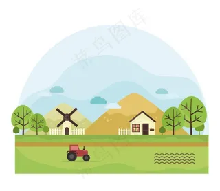 卡通农场设计矢量素材图片