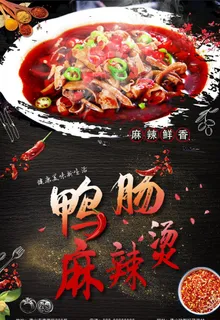 鸭肠美食海报图片