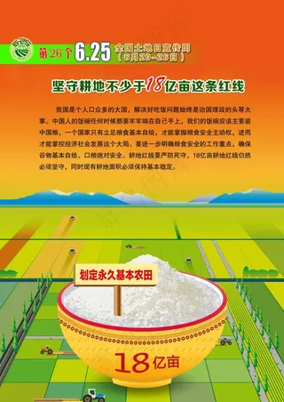 土地日海报图片