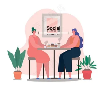 疫情人物插画图片