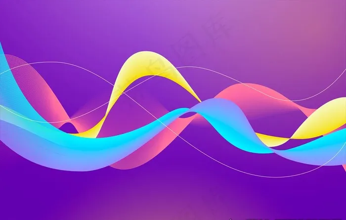 波浪背景图片ai矢量模版下载